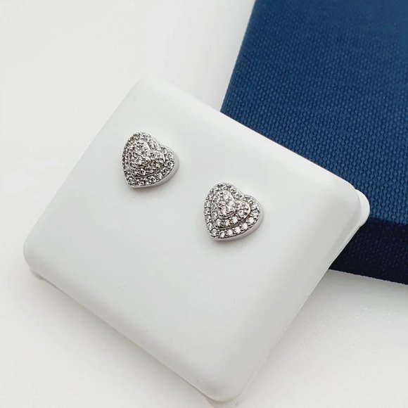 925 Sterling Silver Plated CZ Earrings, INUS1BR158 - Picture 5 of 10